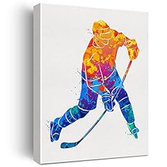 Hockey player watercolor for sale  Delivered anywhere in USA 