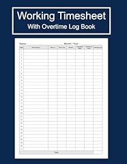 Working timesheet overtime for sale  Delivered anywhere in UK