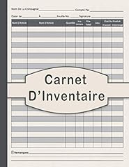 Carnet inventaire suivi d'occasion  Livré partout en France