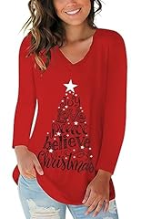 Womens vneck christmas for sale  Delivered anywhere in USA 