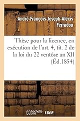 Thèse licence preuve d'occasion  Livré partout en France