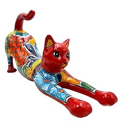 Talavera cat stretching for sale  Delivered anywhere in USA 