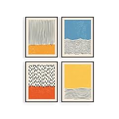 Modern Abstract Wall Art Prints - by Haus and Hues | Set of 4 Modern Prints Wall Art | Mid Century Modern Abstract Art Prints | Abstract Posters Abstract Prints Modern Mid Century (11x14, Unframed) for sale  Delivered anywhere in Canada