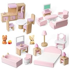 25pcs wooden dollhouse for sale  Delivered anywhere in Ireland