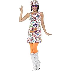 SMIFFYS Costume Groovy anni '60 da donna, multicolore, con vestito e cappello usato  Spedito ovunque in Italia 