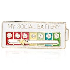 Social battery badge for sale  Delivered anywhere in UK