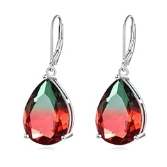 Watermelon tourmaline earrings for sale  Delivered anywhere in UK