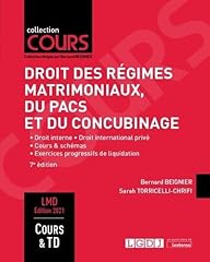 Droit régimes matrimoniaux d'occasion  Livré partout en France