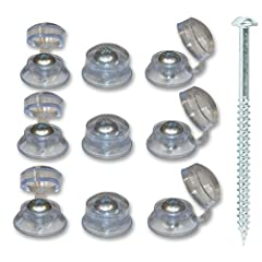 25, 3" (75mm) Corrugated Roofing Screws & Clear Strap for sale  Delivered anywhere in Ireland