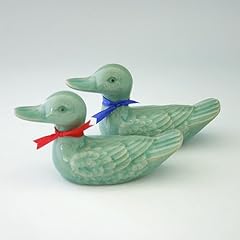 Celadon Glaze Mandarin Duck Figurine Design Green Korean for sale  Delivered anywhere in Canada