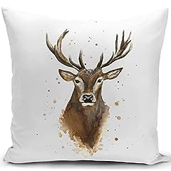 Kunqian stag cushion for sale  Delivered anywhere in UK