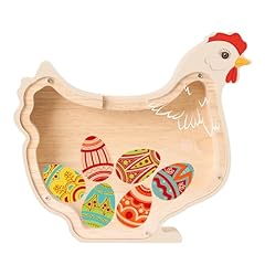 Wooden chicken piggy for sale  Delivered anywhere in USA 