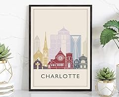 Charlotte illustration poster for sale  Delivered anywhere in USA 