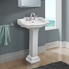 Fine Fixtures, Roosevelt White Pedestal Sink - 18 Inch for sale  Delivered anywhere in USA 