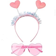 Pink heart headbands for sale  Delivered anywhere in UK