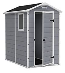 Keter Manor Outdoor Plastic Garden Storage Shed, Grey, for sale  Delivered anywhere in UK