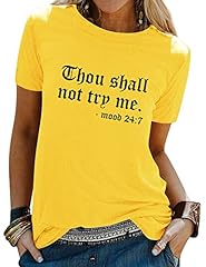 Nlife Women Thou Shall Not Try Me Letter Print Long for sale  Delivered anywhere in USA 