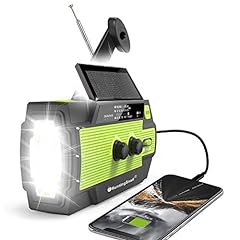 Used, Emergency Crank Weather Radio, 4000mAh Solar Hand Crank for sale  Delivered anywhere in USA 