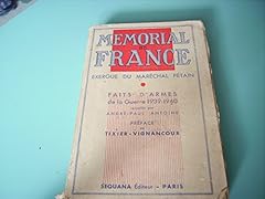 Memorial faits armes d'occasion  Livré partout en France