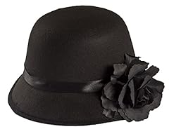 Ladies black cloche for sale  Delivered anywhere in UK