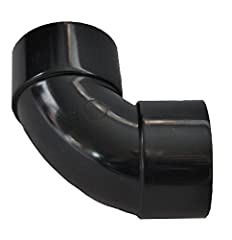 Used, Solvent Black 50mm (56mm) Waste Pipe Swept Bend - Pack for sale  Delivered anywhere in UK