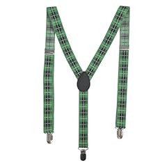 Green tartan braces for sale  Delivered anywhere in UK