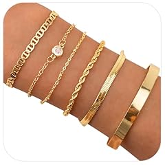 6pcs gold bracelet for sale  Delivered anywhere in UK