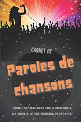 Carnet paroles chansons d'occasion  Livré partout en France