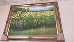 Quadro paesaggio girasoli usato  Spedito ovunque in Italia 