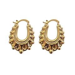 Oval creole earrings for sale  Delivered anywhere in UK