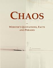 Chaos webster quotations for sale  Delivered anywhere in UK