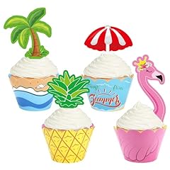 Pcs tropical cupcake for sale  Delivered anywhere in USA 