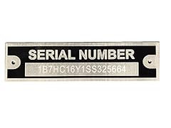 Serial number tag for sale  Delivered anywhere in USA 