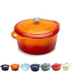 Round Casserole Dish - Cast Iron Cauldron Induction for sale  Delivered anywhere in Ireland