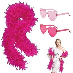 Pink feather boa for sale  Delivered anywhere in UK