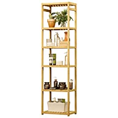 VIAGDO Bamboo Bathroom Shelf 6-Tier, 64.2" Height Narrow for sale  Delivered anywhere in USA 
