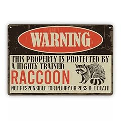 Raccoon warning sign for sale  Delivered anywhere in USA 