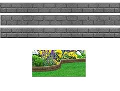 3 x Grey Brick Edging 2 Brick, used for sale  Delivered anywhere in UK