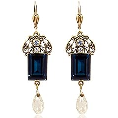 Jugendstil hrringe blau gebraucht kaufen  Wird an jeden Ort in Deutschland