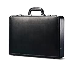 Samsonite Bonded Leather Attache, Black, One Size for sale  Delivered anywhere in USA 