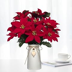 Artificial red poinsettia for sale  Delivered anywhere in USA 