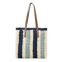 Striped straw tote for sale  Delivered anywhere in USA 