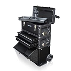 US PRO Black Work Center Plastic Steel Mobile Rolling for sale  Delivered anywhere in UK