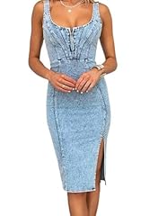 Utcoco denim dress for sale  Delivered anywhere in USA 