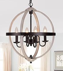 Farmhouse chandelier industria for sale  Delivered anywhere in USA 