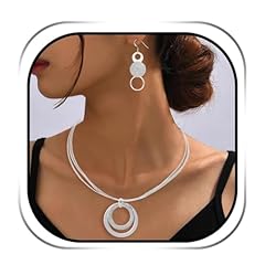 Circles silver hoop for sale  Delivered anywhere in USA 