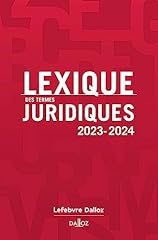 Lexique termes juridiques d'occasion  Livré partout en France