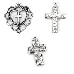 Jgfinds cross charm for sale  Delivered anywhere in USA 