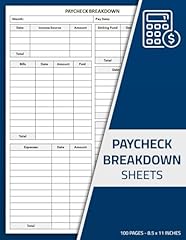 Paycheck breakdown sheets for sale  Delivered anywhere in UK