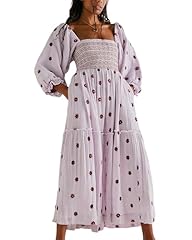 Yoisdtxc women smocked for sale  Delivered anywhere in UK